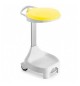 Contentor 120L Smile W-70 c/Pedal e Rodas Branco/Amarelo