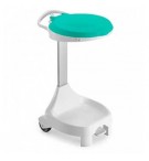 Contentor 120L Smile W-70 c/Pedal e Rodas Branco/Verde