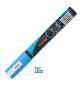 Marcador Giz UNI PWE-5M 1,8-2,5mm Azul Claro 1un