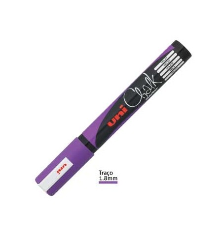 Marcador Giz UNI PWE-5M 1,8-2,5mm Violeta 1un