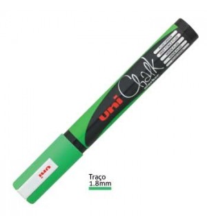 Marcador Giz UNI PWE-5M 1,8-2,5mm Verde Fluorescente 1un
