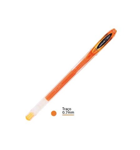Esferográfica Gel Uni Signo UM120 Laranja 0,7mm 1un