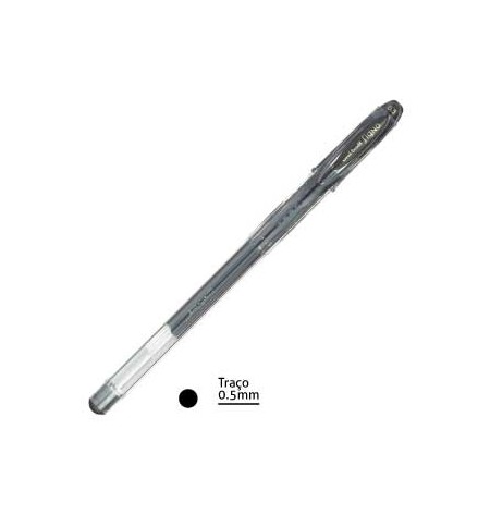 Esferográfica Gel Uni Signo UM120 Preto 0,5mm 1un