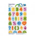 Bloco de Números e Símbolos Aderentes 200x337mm 30x15 Folhas