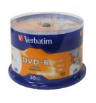 DVD-R Inkejet Printable 4.7GB 16x Verbatim Spindle 50un