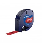 Fita 12mmx4m Preto/Vermelho Plástico 91203