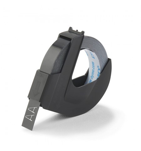 Fita 09mmx3m Branco/Preto Plástico 524709