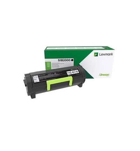 Toner LEXMARK Retorno Preto 51B2000 2500 Pág.