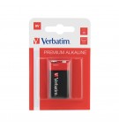 Pilhas 6LR61 Alcalinas 9V 500mAh Verbatim 49924 1un