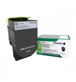 Toner LEXMARK Retorno Preto 71B20K0 3000 Pág.