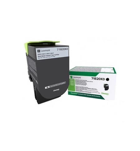 Toner LEXMARK Retorno Preto 71B20K0 3000 Pág.