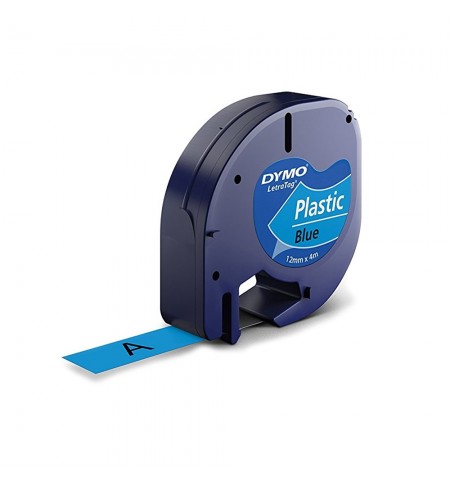 Fita 12mmx4m Preto/Azul Plástico 91205