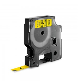 Fita 09mmx7m Preto/Amarelo Vinil 40918