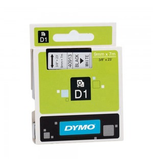 Fita 09mmx7m Preto/Branco Vinil 40913