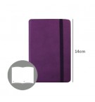 Bloco Notas Liso 14x9cm Semi Pele Roxo 116Fls