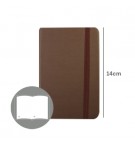 Bloco Notas Liso 14x9cm Semi Pele Castanho 116Fls