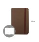 Bloco Notas Liso 14x9cm Semi Pele Castanho 116Fls