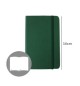 Bloco Notas Liso 14x9cm Semi Pele Verde Esmeralda 116Fls