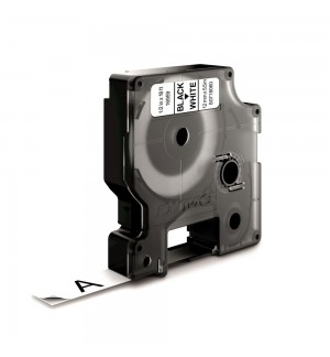 Fita 12mmx5.5m Preto/Branco Poliéster 16959