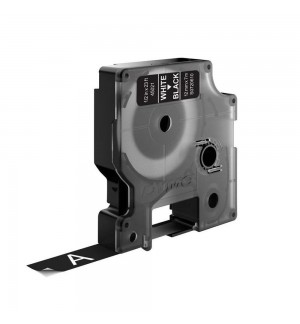 Fita 12mmx7m Branco/Preto Vinil 45021