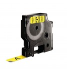 Fita 12mmx7m Preto/Amarelo Vinil 45018