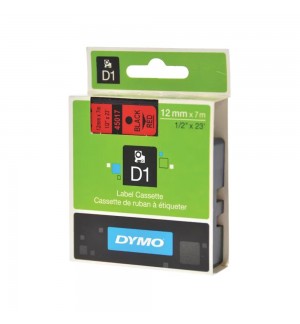 Fita 12mmx7m Preto/Vermelho Vinil 45017