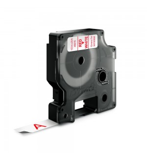 Fita 12mmx7m Vermelho/Branco Vinil 45015