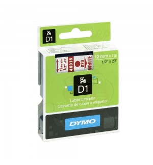 Fita 12mmx7m Vermelho/Branco Vinil 45015