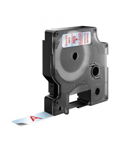 Fita 12mmx7m Vermelho/Transparente Vinil 45012