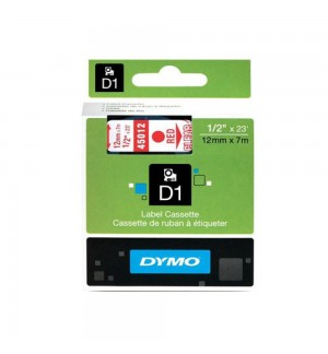 Fita 12mmx7m Vermelho/Transparente Vinil 45012