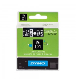 Fita 19mmx7m Branco/Preto Poliéster 45811