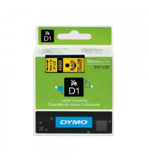 Fita 19mmx7m Preto/Amarelo Poliéster 45808