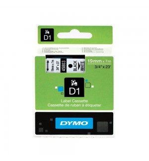 Fita 19mmx7m Preto/Branco Poliéster 45803