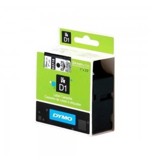 Fita 24mmx7m Preto/Transparente Poliéster 53710