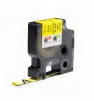 Fita Tubo Termo Retrátil 12mmx1,5m Preto/Amarelo Rhino