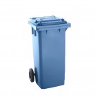 Contentor 120L Plástico 2 Rodas Azul c/ Tampa Azul