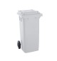 Contentor 120L Plástico 2 Rodas Branco c/ Tampa Branca