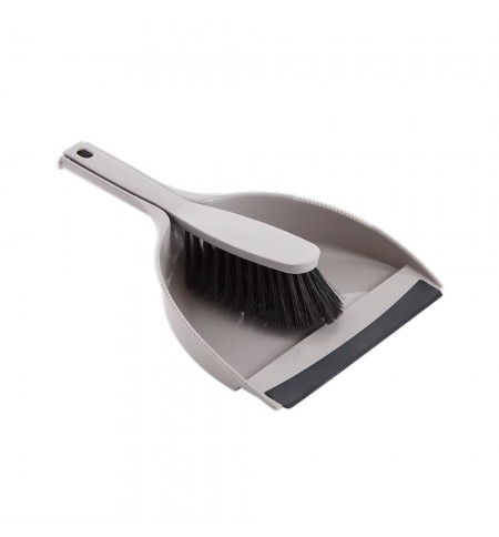 Pá Lixo c/ Vassoura de Mão Cinza