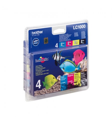 Pack Tinteiros Brother LC1000VALBP 4 Cores