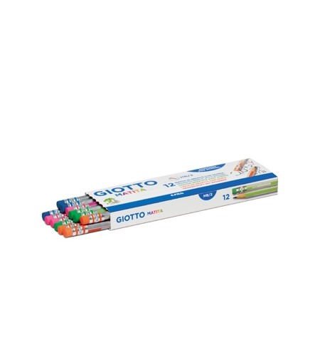 Lápis Grafite Nº2-HB Giotto Matita c/Borracha Cx 12un