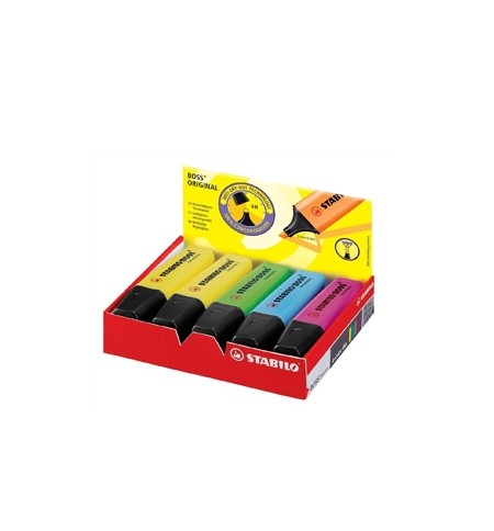 Marcador Fluorescente Stabilo 4 Cores Cx Expositor 10un