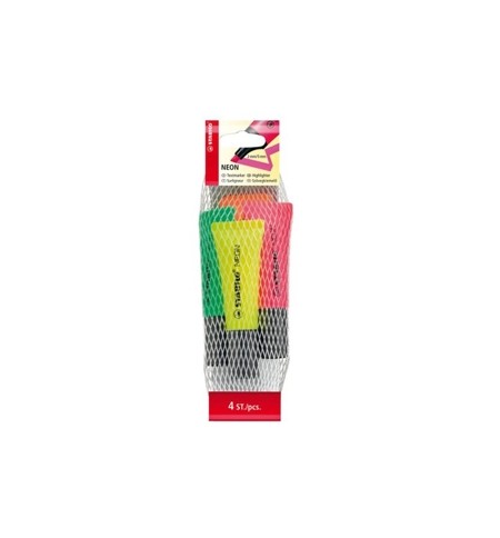 Marcador Fluorescente Stabilo 72/4 4 Cores Neon 4un