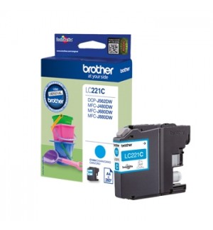 Tinteiro Brother LC221C Azul 3,9ml 260 Pág.