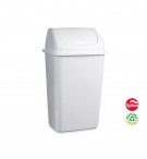 Contentor 15L Plástico Tampa Basculante Branco