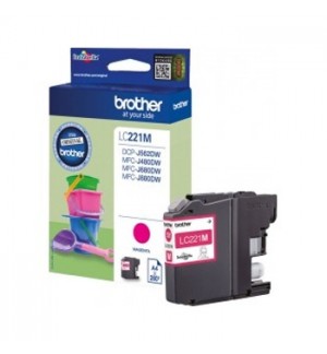 Tinteiro Brother LC221M Magenta 3,9ml 260 Pág.