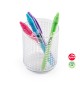 Porta Lápis Plástico Redondo Transparente