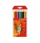 Lápis Cor 12un Carteira Plástica Stabilo Color 18cm