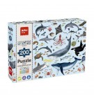 Jogo Educativo Puzzle Apli Animais Ameaçados Oceano 200Peças