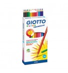 Lápis Cor 24un Cx Cartão Giotto Elios Triangular 18cm