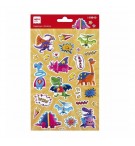 Autocolante Dinossauros Super-Heróis 1 Folha